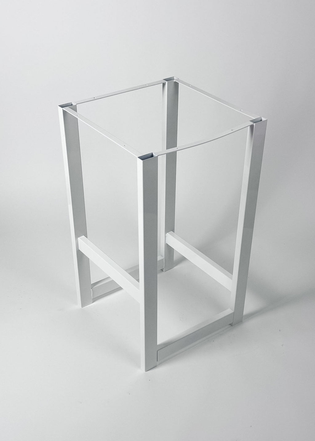 Stelaż metalowy do hokera biały Simple Frame