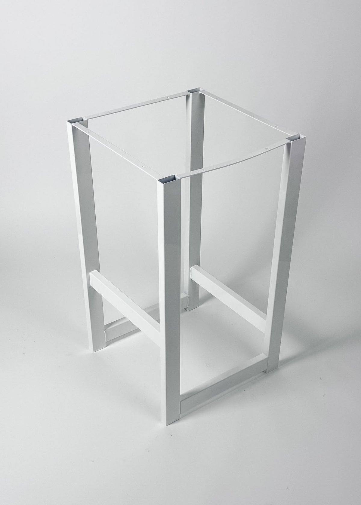 Stelaż metalowy do hokera biały Simple Frame