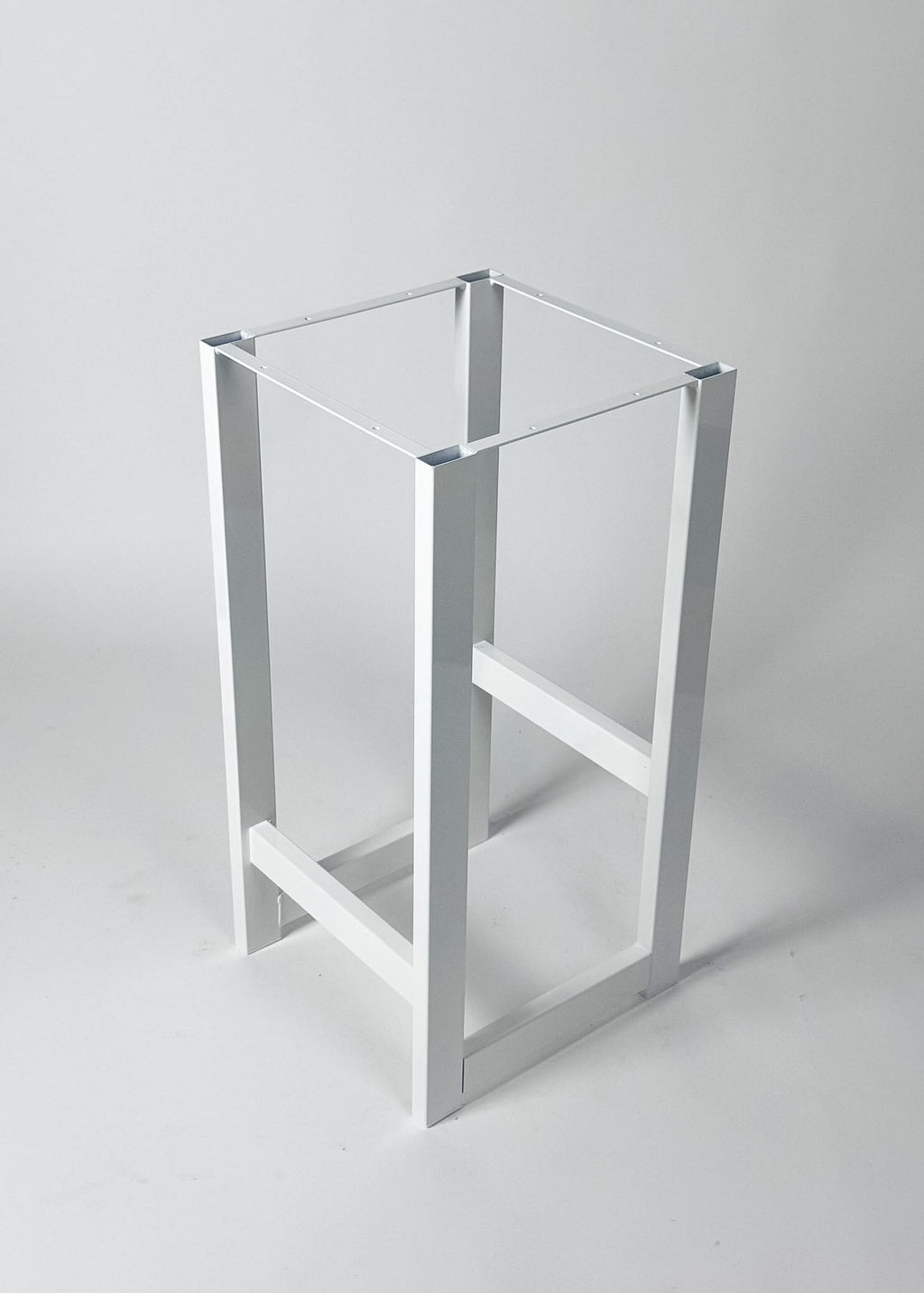 Stelaż metalowy do hokera biały Simple Frame
